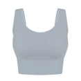 thumbnail image 2 of Kilaqueen Womens Ribbed Longline Bralette, Square Neck Wide Strap Crop Top Bra for Yoga, Lounging, Casual Outfits and Everyday Layering, 2 of 5