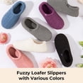 thumbnail image 5 of HomeTop Women's Cozy Memory Foam Loafer Slippers Indoor Outdoor, 5 of 9