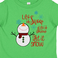 thumbnail image 4 of Inktastic Christmas Let It Snow Cute Snow Man with Snowflakes Boys or Girls Toddler T-Shirt, 4 of 5