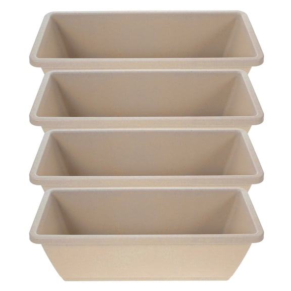 Luxshiny Garden Supply Resin Planter Trough Lightweight Portable 4Sets