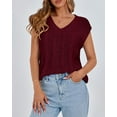 thumbnail image 5 of FreshPretty Womens Oversized Sweater Vest 2025 Summer V Neck Casual Sleeveless Sweaters Loose Cable Knit Pullover Tops, 5 of 6