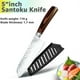 thumbnail image 3 of Cuchillo de Chef Japonés, Acero Inoxidable Alemán, Cuchilla de Punta Completa, Ultra Afilado con Mango Ergonómico para Cortar Carne y Verduras, Patrón Martillado Irregular, 3 of 5