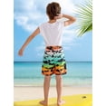thumbnail image 4 of Usaibhir Boys Swim Trunk with Compression Boxer Brief Double Layer Beach Surf Board Shorts Kids Quick Dry Anti Chafe Swimwear 5-16T, 4 of 6