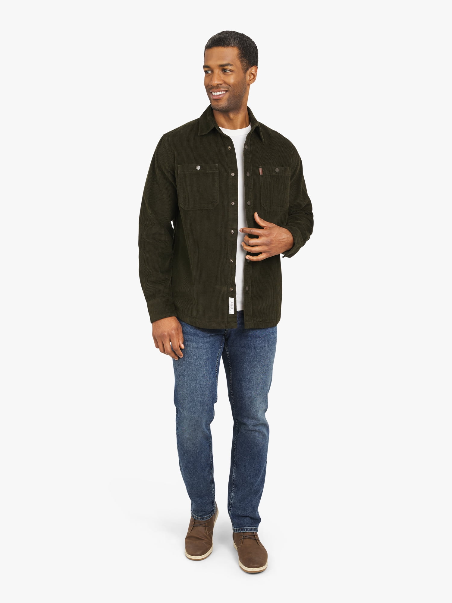 Chaps Men's & Big Men's Corduroy Flannel Lined Shirt, Sizes S-3XL