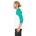 thumbnail image 3 of Bella + Canvas Unisex 3/4-Sleeve Baseball T-Shirt, 3 of 3