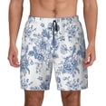thumbnail image 2 of Picia Rose Flowers pattern Mens Swim Trunks with Compression Liner Stretch Beach Shorts Quick Dry with Zipper Pockets No-Chafing Board Shorts-3X-Large, 2 of 9