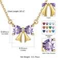 thumbnail image 4 of FindChic 14K Gold Plated Necklace for Women, Love Heart Cubic Zirconia Pendant June Birthstone Bow Necklaces Birthday Mothers Day Jewelry Gifts Her Wife Lady Adults Ideas, 4 of 9