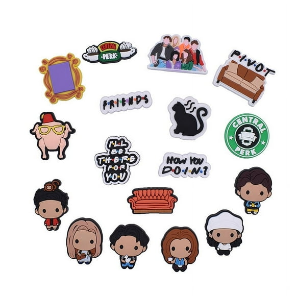 17pcs Shoe Charms, Crocs Pins, Crocs Charms Crocs Accessories for Girls Boys, Shoe Charms Accessories Crocs Decoration Bracelet Party Decorations Birthday Gifts