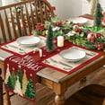 thumbnail image 5 of mubwai Xmas Pine Red Winter Placemats Set of 4, 12x18 Inch Christmas Table Mats for Table Runner Party Kitchen Dining Decoration, 5 of 6