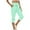 #0213-Mint Green, variant on Karight Capri Pants for Women Drawstring High Waisted Capri Joggers Lightweight Casual Crop Wide Leg Yoga Pants with Pockets
