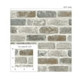 thumbnail image 4 of Seabrook Designs  Washed Faux Brick Prepasted Wallpaper - 20.5 in. W x 33 ft. L, 4 of 7