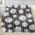 thumbnail image 3 of Flannel Throw Blanket Plush Fluffy Sports Volleyball Printed Blanket for Sofa Couch Bed, 3 of 7