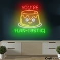 thumbnail image 3 of Craftnamesign You're Flan Tastic Neon Sign, Funny Flan LED Light, Flan Cake Sign Wall Decor, 3 of 5