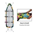 thumbnail image 4 of HELLHERO Ironing Board Cover 15"x54" with Floral Pattern, Hook and Loop Polyester Fiber Fabric Cover with Elastic Edge for Table Top Ironing in Laundry Room, 4 of 5