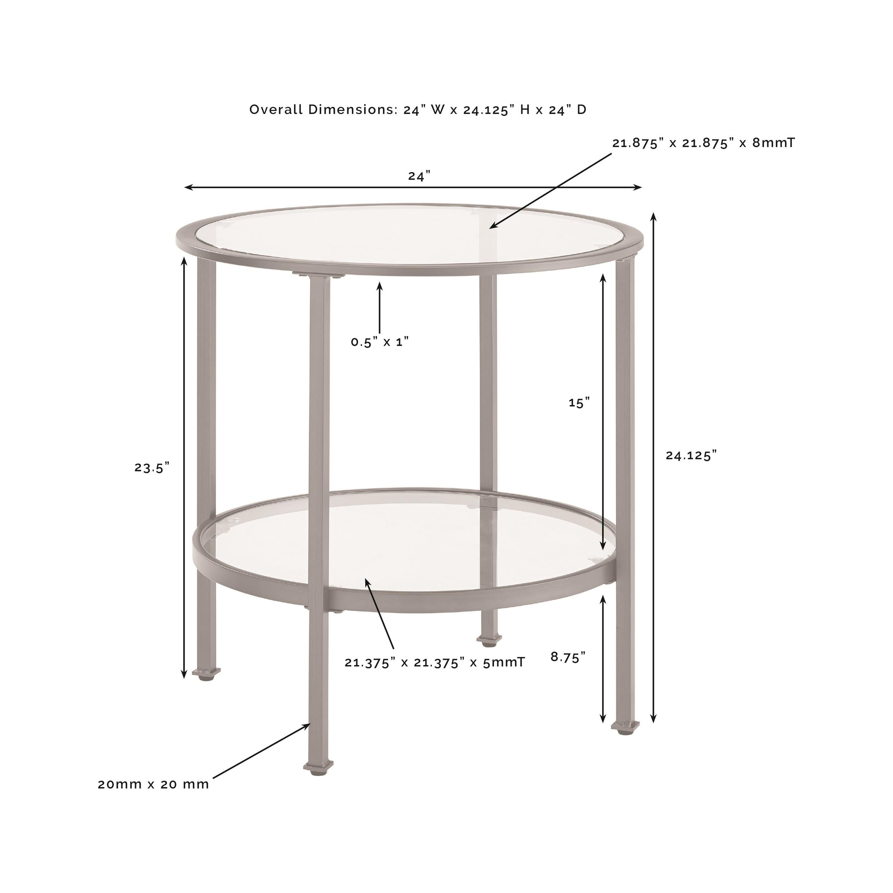Crosley Furniture Aimee 24"Round Metal Accent End Table in Oil Rubbed Bronze - image 3 of 8