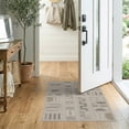 thumbnail image 2 of ODIKA 2'x3' Brown Geometric Abstract Design Washable Accent Rug Modern Granite Taupe Pattern Pet Friendly, Bedside Mat for Bedroom, Nursery, RV, 2 of 7