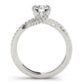 thumbnail image 2 of 14k White Gold Fancy ProngDiamond Engmt Ring 1 1/4 cttw SZ 4, 2 of 2