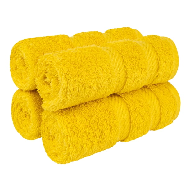 Juego de Paños de Algodón Americano 100% Suave y Fino 600 GSM de 4 Piezas