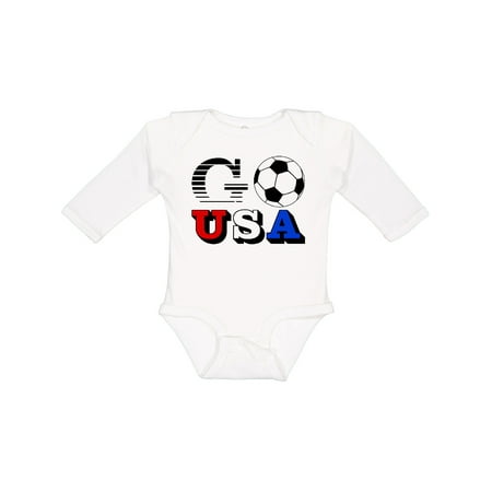 

Inktastic Go USA- Soccer Football Boys or Girls Long Sleeve Baby Bodysuit