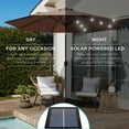 thumbnail image 4 of Best Choice Products 10ft Solar LED Lighted Patio Umbrella w/ Tilt Adjustment, UV-Resistant Fabric - Brown, 4 of 8
