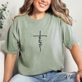 thumbnail image 2 of Faith Cross Embroidery Christian T-Shirt for Men Women, 2 of 6