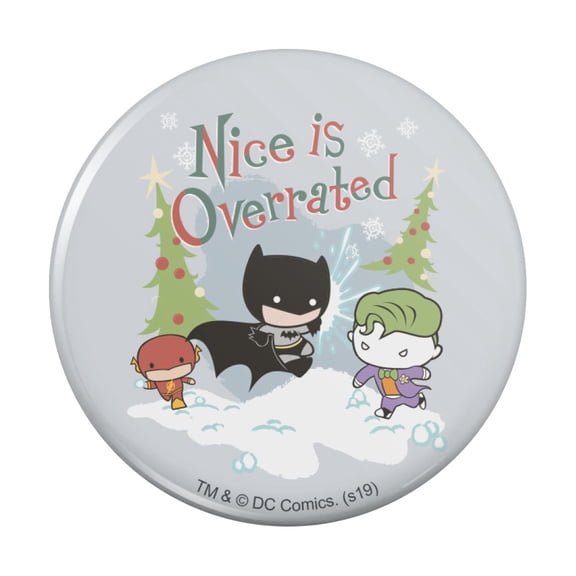 Batman Joker Nice is Overrated Pinback Button Pin