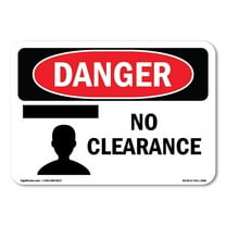 OSHA Danger Sign - No Clearance | Decal | Protect Your Business, Construction Site, Warehouse & Shop Area |  Made in The USA