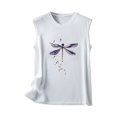 thumbnail image 4 of Moda mujer Casual sin mangas impreso señoras sudaderas Tops camisa chaleco fino Fridja qr2078, 4 of 6