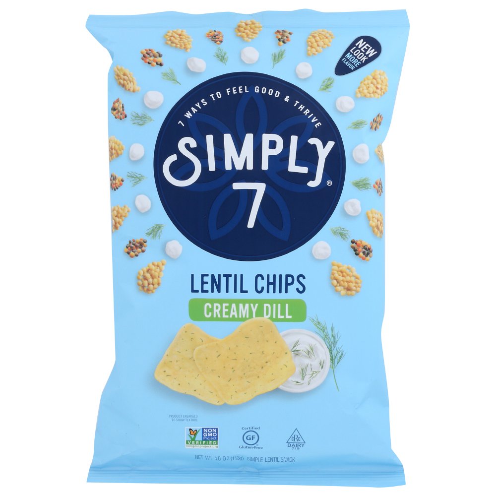 Simply 7 Creamy Dill Lentil Chips , 4 Oz