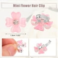 thumbnail image 6 of Unique Bargains 20pcs Small Flower Hair Clips Mini Flower Hair Clips for Girls Rhinestone Mini Flower Hairpin Light Pink, 6 of 7