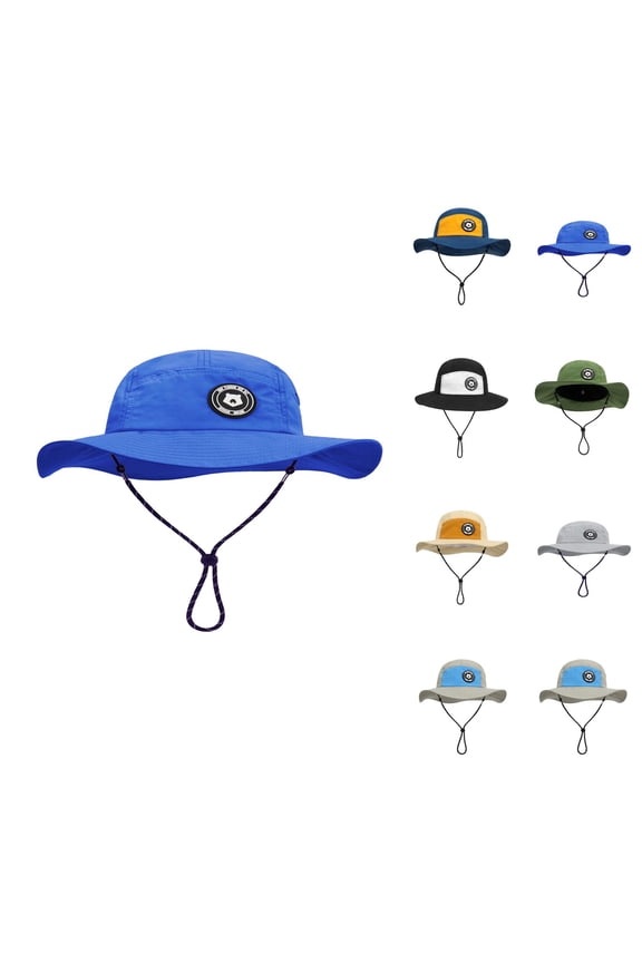 Kids Lightweight Waterproof Bucket Hat Cartoon Print Sun Protection Fishing Cap Breathable Quick Dry Outdoor Sun Hat for Boys Girls Age 2-8 Beach Travel Camping Hiking Summer Adventure Daily Wear