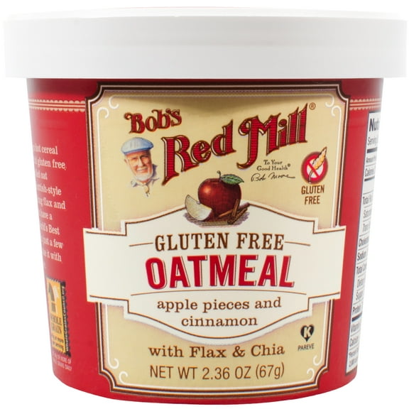 Bobs Red Mill Apple Cinnamon Oatmeal Cup, 2.5 Ounce -- 12 per case.