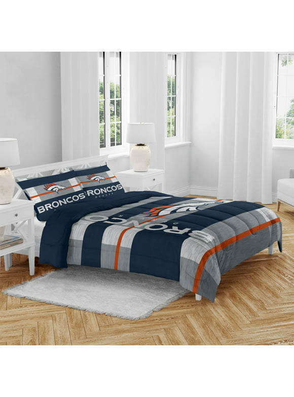 Denver Broncos Heathered Stripe 3-Piece Full/Queen Bed Set