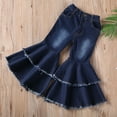 thumbnail image 2 of Seyurigaoka Seyurigaoka Fashion Toddler Kids Baby Girls Bell-Bottoms Pants Denim Wide Leg Jeans Trousers 2-7Y, 2 of 8