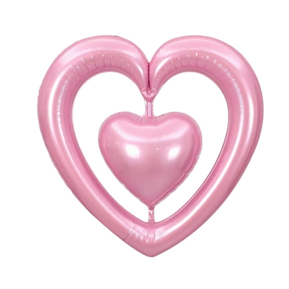 Valentines Red Hearts Balloons 30 Inch Valentine Balloons Set, Valentines Day Foil Balloons for Valentines Day Decorations Pink