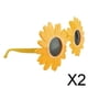 thumbnail image 1 of 2x Gafas de Disfraz de Flor de Margarita Y Gafas de Sol de Baile Suministros de Fiesta Luau Decoración Disfraces de Halloween, 1 of 8