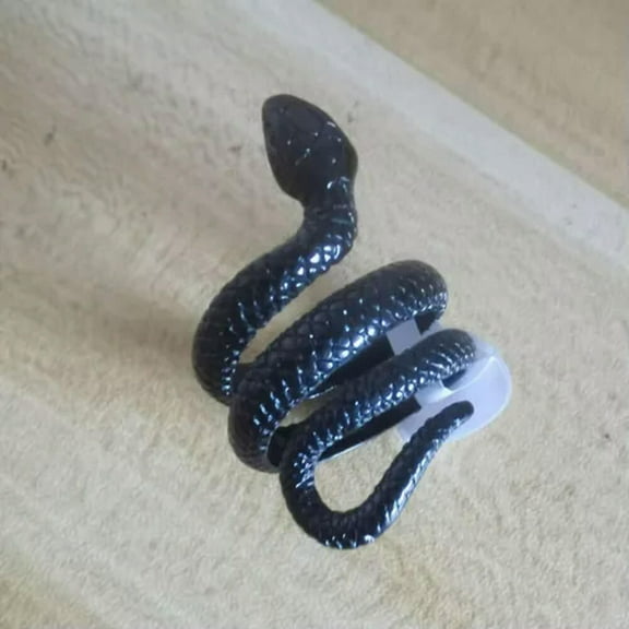 Men Women Stainless Steel Snake Python Ring Party Gift Black Gold Size 6-13