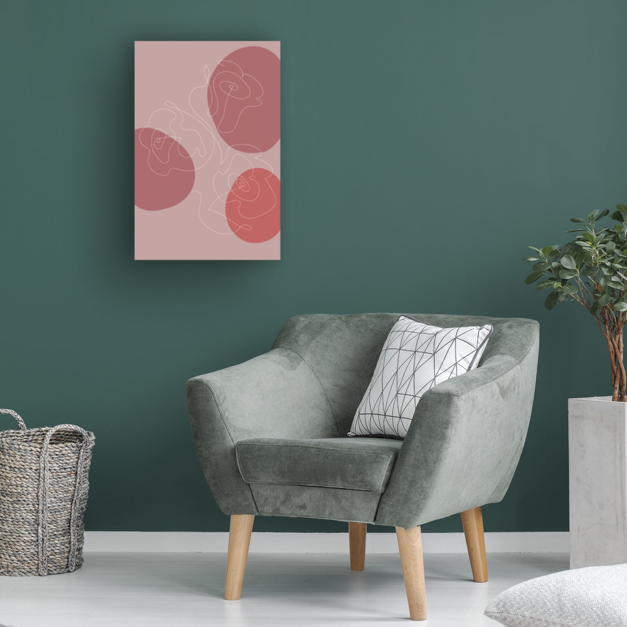 Canvas Wall Art - Pictufy Studio Ii 'Red Roses' Wall Art for Living Room, Bedroom, or Office Décor by Trademark Fine Art - 16 x 24 Inches