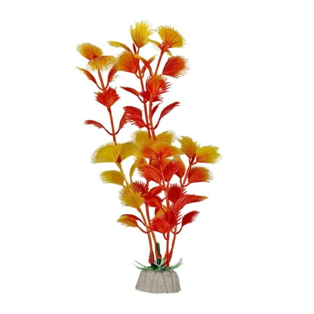 FXMLRLK 1-Piece Fish Tank Artificial Plant Fish Tanks Decoration Plants Fish Tank Decor Aquarium Decor Plastic Plants Yellow