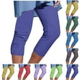 thumbnail image 5 of Qeaghou Capri Pants for Women Plus Size Knee Length Capris Leggings Summer Slimming Stretch Knee Length Elastic Cropped Beach Pants S-5xl, 5 of 6
