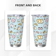 thumbnail image 3 of Picia Rabbit Burger Coffee Pattern 20 oz Tumbler Stainless Steel Vacuum Insulated Coffee Ice Cup Double Wall Travel Flask Dual Lid Water Bottle, Eco-friendly Car Cup-Without Straw, 3 of 8