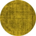 thumbnail image 1 of Ahgly Company Indoor Round Oriental Yellow Industrial Area Rugs, 6' Round, 1 of 4