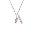 thumbnail image 2 of Delight Jewelry Silvertone Pink Running Shoe Silvertone Live the Life You Have Imagined Bar Charm Necklace, 23", 2 of 4