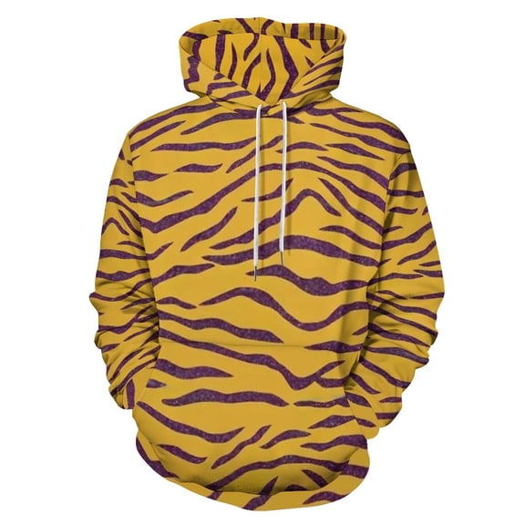 LSU Tiger Stripes Men's Women New Sweatshirt Hoodie Men's Plus Size Sweatshirt Hooded Sweatshirt 3d Printed Street Men's Cloth