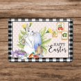 thumbnail image 3 of Letreros metálicos vintage con diseño de conejo de Pascua con flores y huevos, decoración para el hogar, primavera, Pascua, 8 x 12 pulgadas, 3 of 4