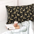 thumbnail image 4 of Salouo Elegant Gold Moose Pattern Pillow Cases,1PC Pillow Covers with Envelope Closure Decorative Pillow Case for Bed Couch,Pillows Not Included-14"x20", 4 of 6