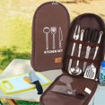 thumbnail image 4 of Kitchen Utensil Organizer Travel Set Portable BBQ Camping Cookware Utensils Travel Kit Water Resistant Case, 4 of 5