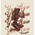 thumbnail image 2 of Yeehaw! Pin Up Cowgirl Adult Natural Crew Neck Short Sleeve Tee-XXL, 2 of 4