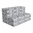 thumbnail image 1 of Floral Foldable Mattress, Monochrome Poppy Sketch Art, 74.8" x 39.4", Dark Blue Grey and White, by Ambesonne, 1 of 4