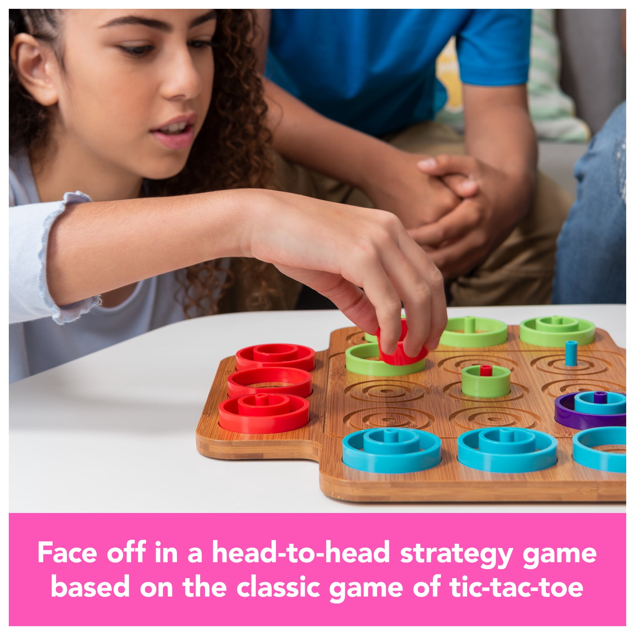 Otrio Wood Strategy-Based Board Game for Adults, Families and Kids Ages 8 & up